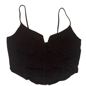 Black Strappy Crop Top